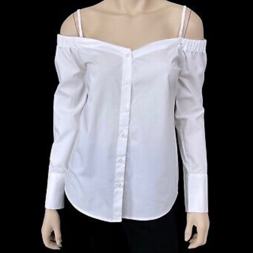 NWT Banana Republic Off Shoulder Button Down Size 14